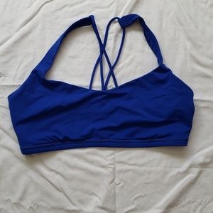 Lululemon royal blue strappy bra 8